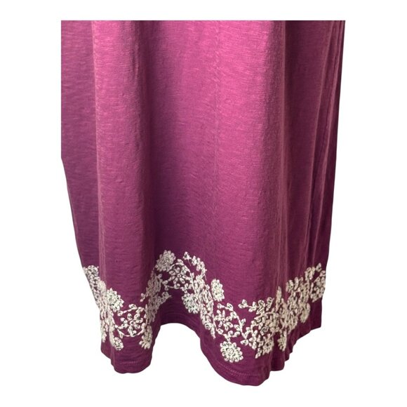 Soft Surroundings Dress Women Small Petite Purple Embroidered Beaded Boho - Picture 5 of 13